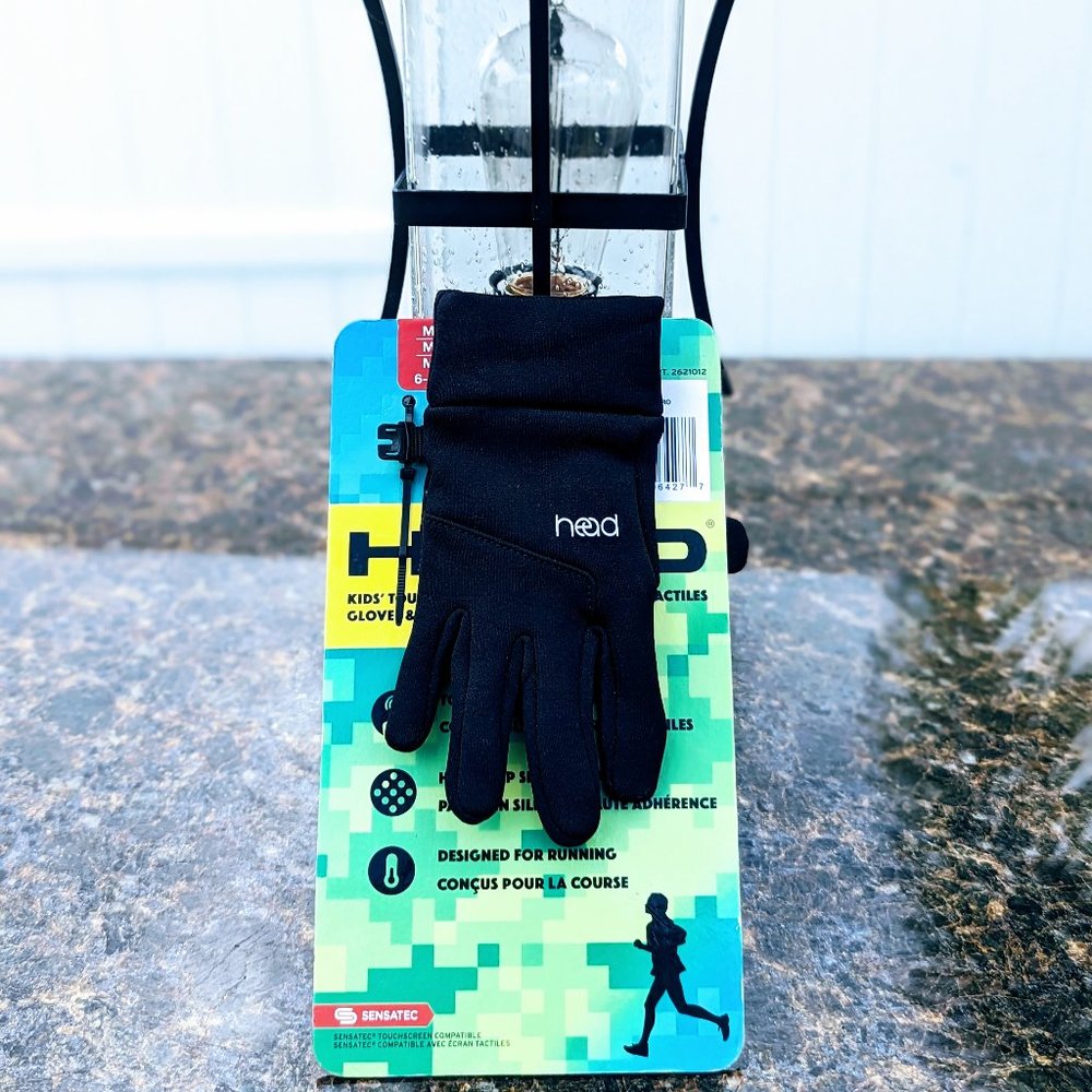 HEAD Kids’ Touchscreen Gloves, Black Medium